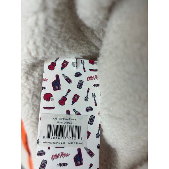 NWT Old Row Snap Fleece, Burn Oranfe Mens 2XL - has dust spot - Picture 5 of 6